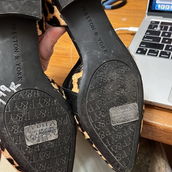 Preston & York Leopard Print Women's Shoes with Black Straps Size 9 - Picture 4 of 6